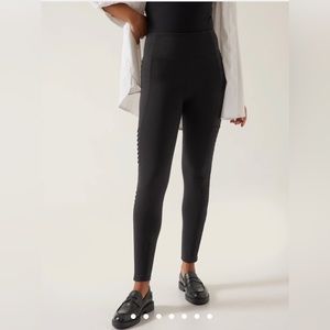 Athleta Delancey Moto Leggings, black size M
